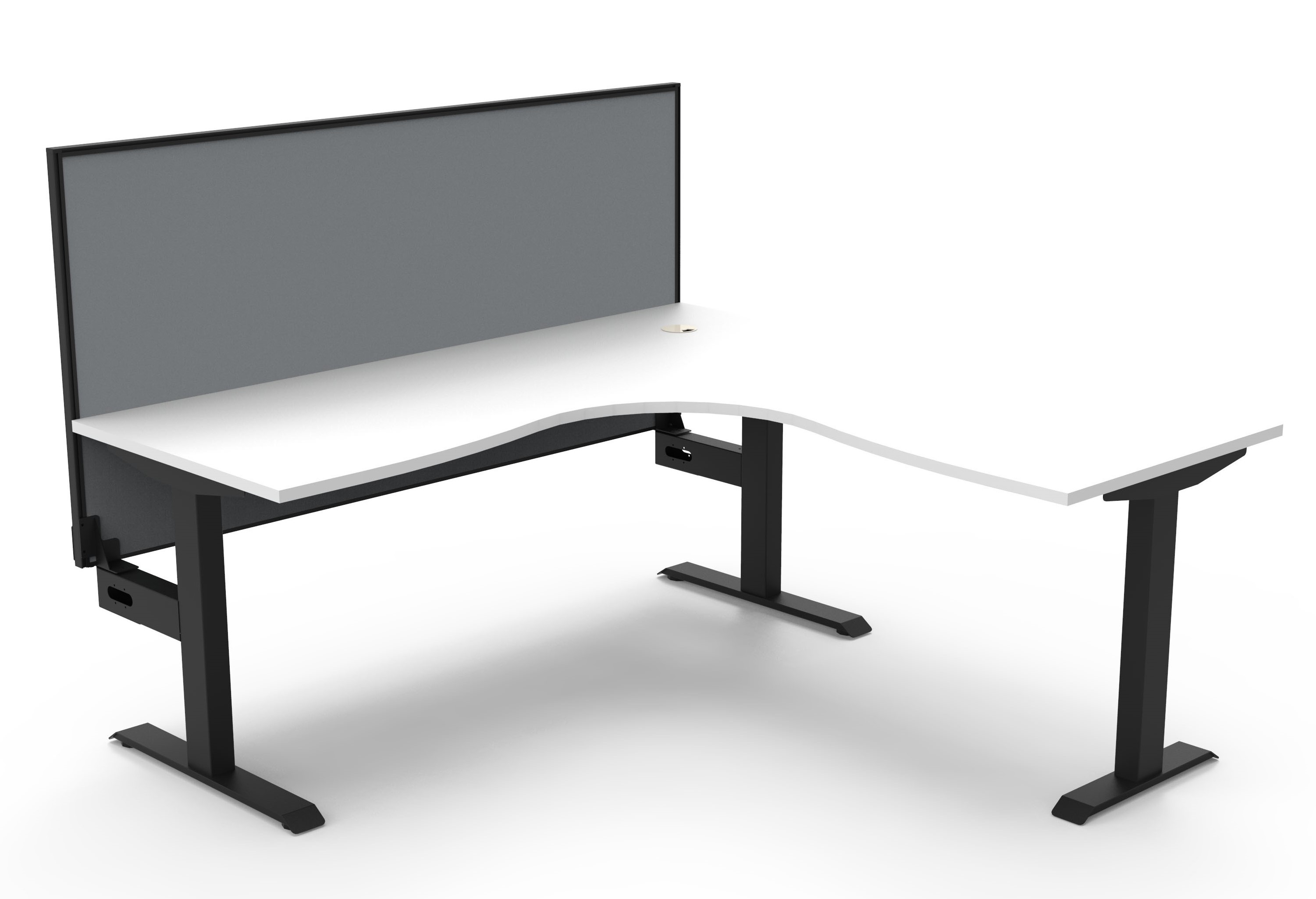 Boost Static Corner Workstation - With Screen